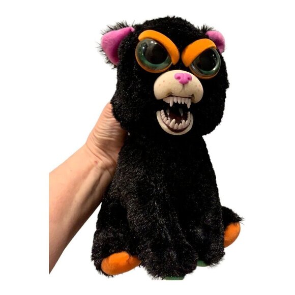 Halloween Feisty Pets Cranky Cathy Plush Black Cat Angry Spooky Stuffed Animal - Picture 2 of 10